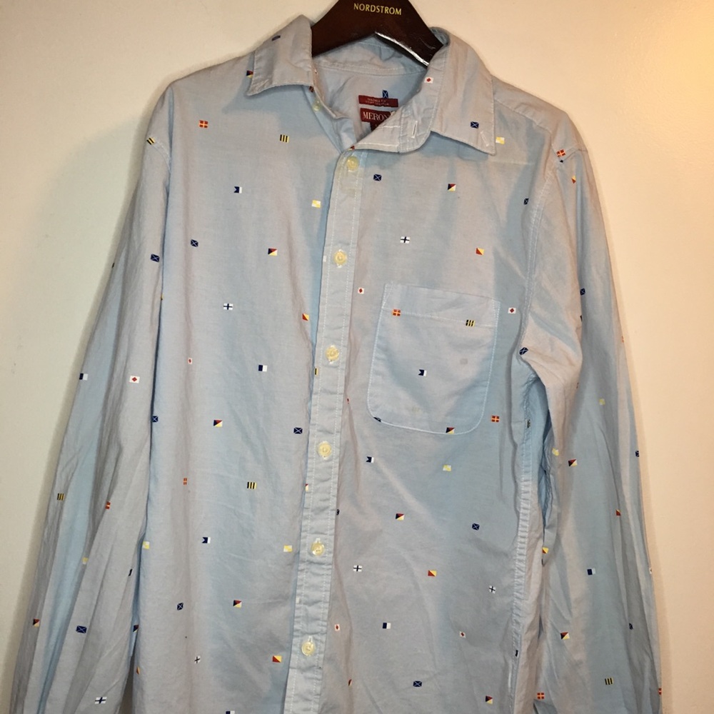 Blue button down shirt
